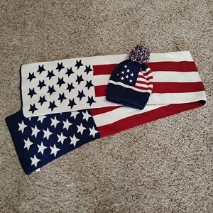 Patriotic Scarf and Hat Set